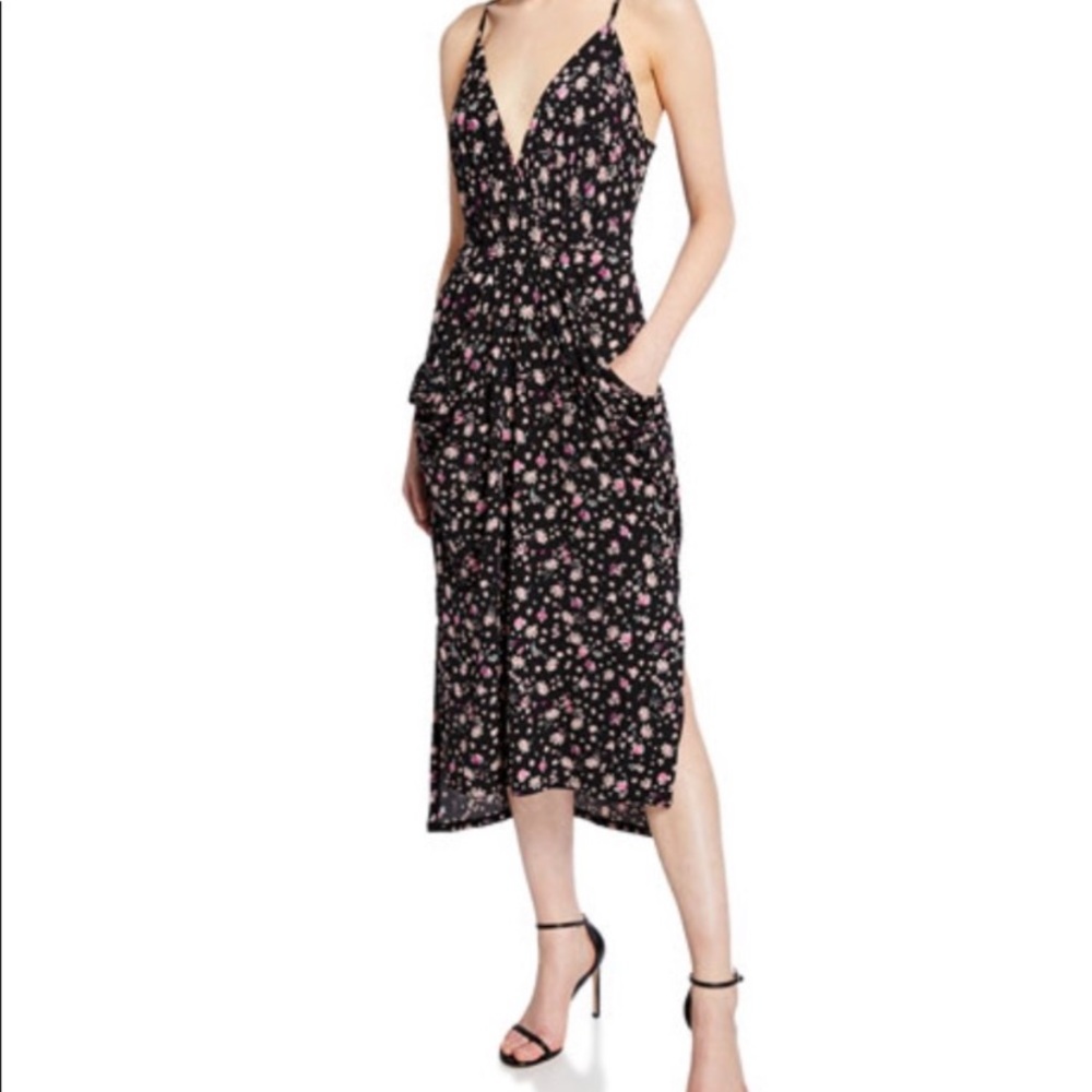 BCBG Drape Pocket Midi Dress NWOT